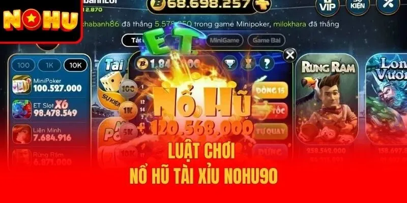 Luật chơi nổ hũ tài xỉu Nohu90